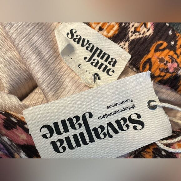 Savanna Jane Across the Desert Corduroy Aztec Jacket Cropped Size L - Picture 8 of 9